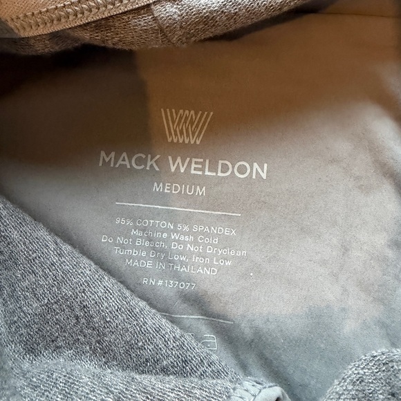 Mack Weldon Light Gray Athletic Shorts - Picture 2 of 3